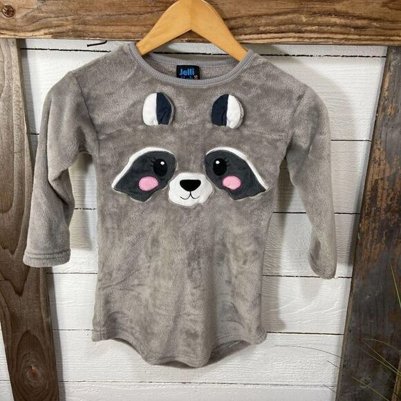 Raccoon Face Girls Long Sleeve Shirt - Picture 4 of 6